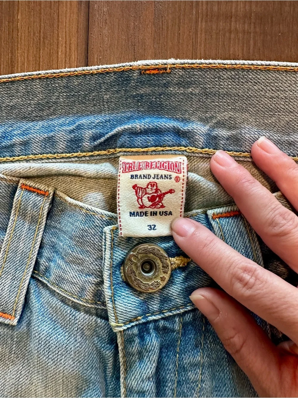 True Religion Vintage Flare Bootcut Jeans Light Wash Made in USA